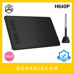 HUION H640P Graphic Drawing Tablet Pen Digital Insipiroy OSU Design Grafis Desain Tab Pad Gambar Signature Tanda Tangan GARANSI