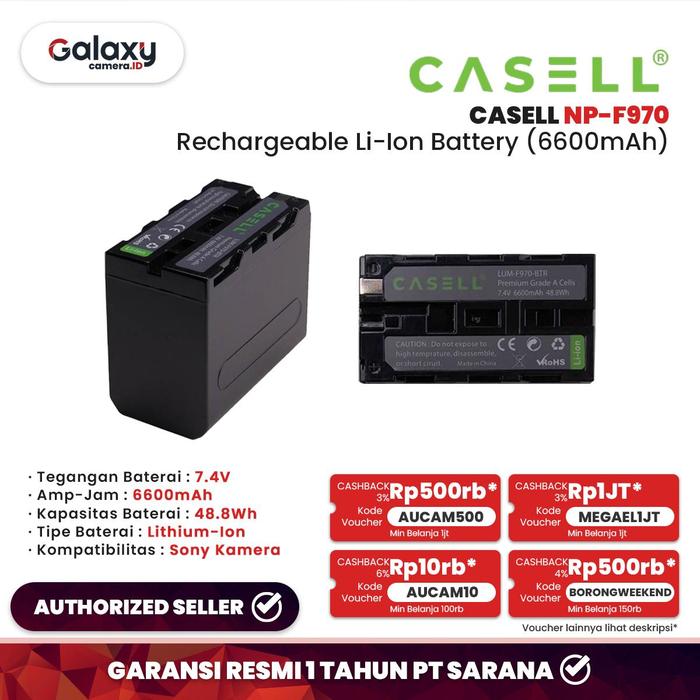 Gambar Baterai Cassell NP-F970 dari Galaxy Camera Kota Tangerang Tokopedia