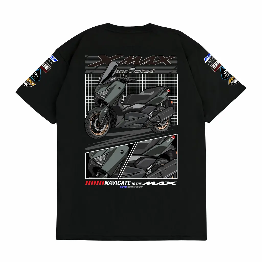 SAKAZUKI Kaos Baju Motor YAMAHA NEW XMAX CONNECTED 2023