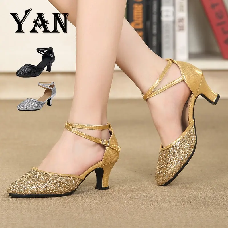 Sepatu Dansa Latin/ Line Dance Sepatu Dance Wanita Sepatu Hak 5cm