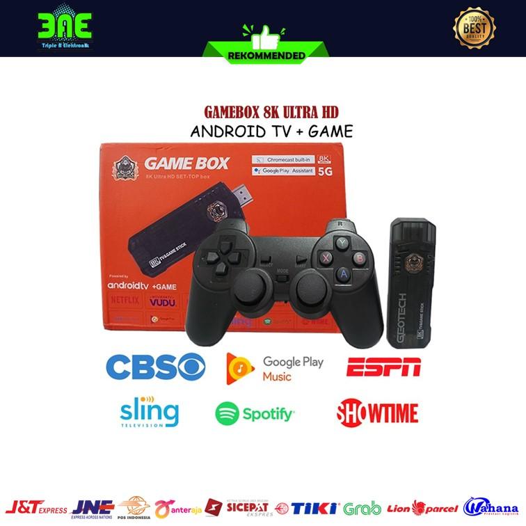 Geotech X8 Android TV Stick + Game Box 8K UHD 1000 Games & Streaming ...