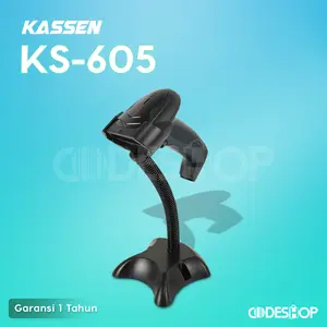 scanner KASSEN KS-605 1D/2D AUTO SCAN&SENSE KABEL USB+STAND sekelas pa