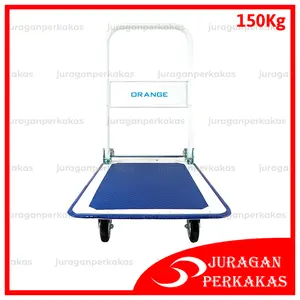 ORANGE TROLI LIPAT 150 KG TROLLEY HAND TRUCK ALAT ANGKUT BARANG GALON