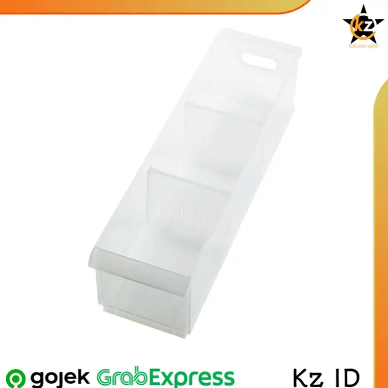 Keyway Keranjang Penyimpanan Barang 3 Sekat Transparan 0