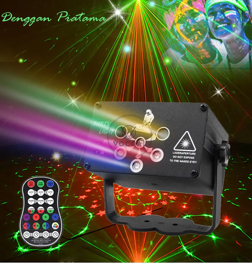 Lampu Laser Disko Panggung Disco Party Led RGB Projector Light