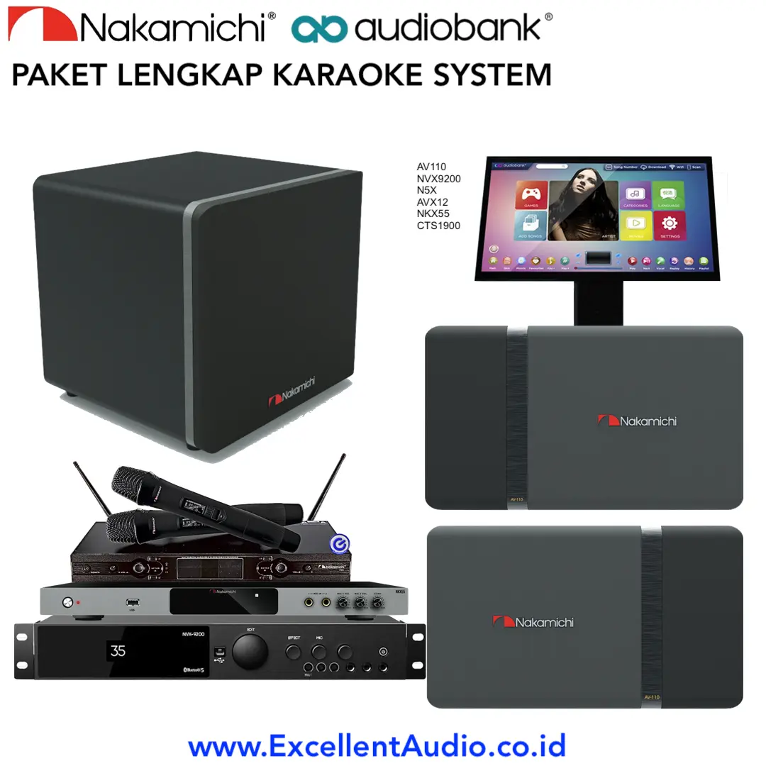 Paket lengkap karaoke keluarga Nakamichi Audiobank