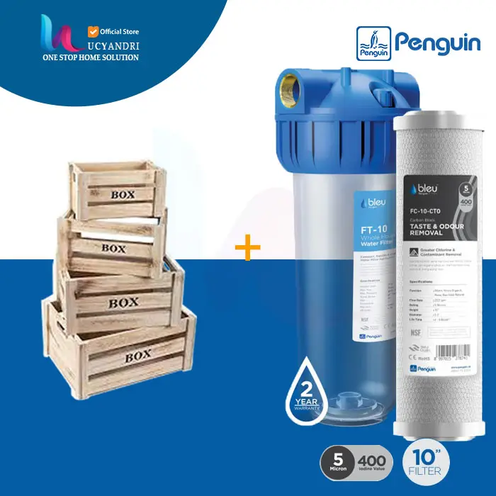Penguin Filter Air PBF 10 CTO PRO Bleu Saringan Air 10 inchi Kuningan 2
