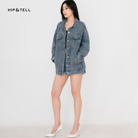Gambar Hip & Tell | Collins Denim Jacket | Boyfriend Jacket dari Hip and Tell Kota Administrasi Jakarta Barat 3 Tokopedia