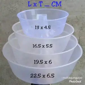 Cetakan Ager /Loyang Puding/4 Ukuran / Plastik Murah