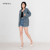Gambar Hip & Tell | Collins Denim Jacket | Boyfriend Jacket dari Hip and Tell Kota Administrasi Jakarta Barat 5 Tokopedia