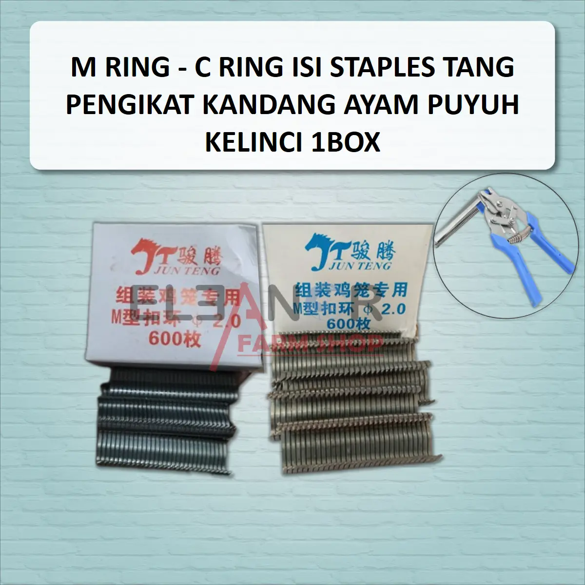 Isi Staples M Ring Isi Staples Tang Pengikat Kandang Ayam Puyuh Kelinc