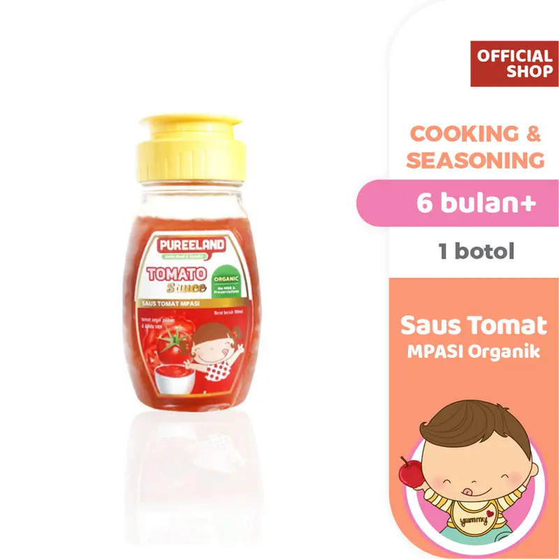 Pureeland Saus Tomat Mpasi Organik / Organic Tomato Sauce / MPASI Bayi 0
