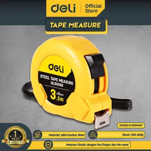 Deli Tape Measure / Meteran 3 - 5 m Elastis Pengunci Manual DL900XB