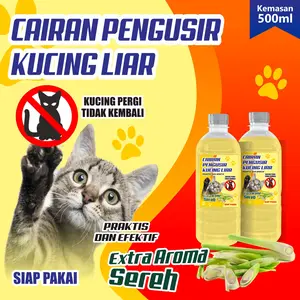 Cairan Pengusir Kucing Liar EXTRA AROMA SEREH kemasan botol PET 500 ml