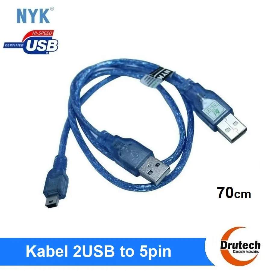 NYK Kabel 2 USB to 5 Pin for HDD External