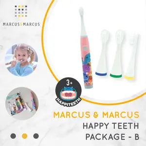 M&M Happy Teeth Package B (MNM Electric Toothbrush Pink& Replacemt )