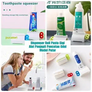 Dispenser Roll Pasta Gigi Alat Penjepit Pencetan Odol Model Putar