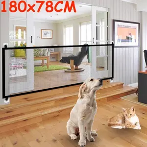 Pintu Jaring Penghalang Pagar Hewan Kucing Anjing Magic Gate 180CM - H