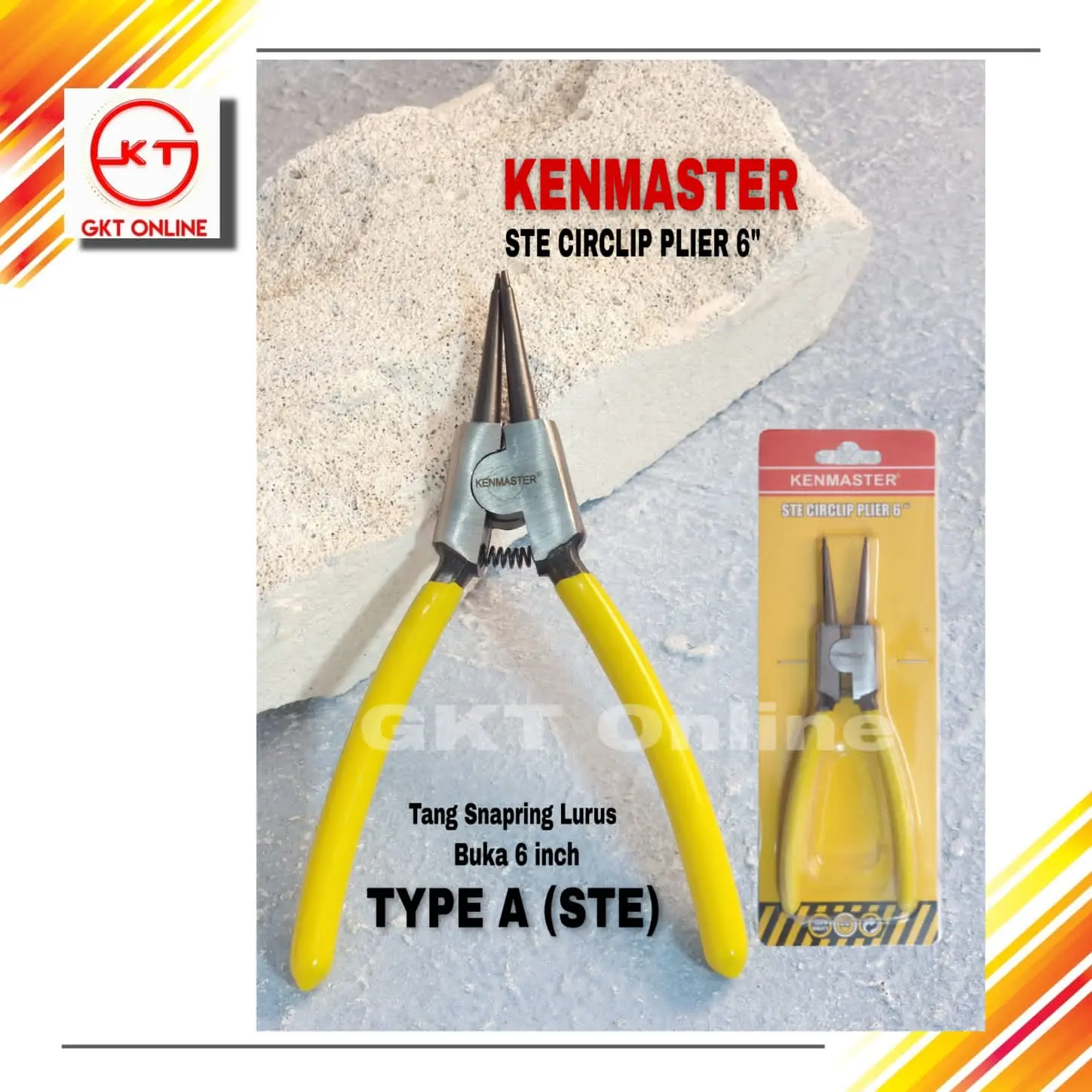 Tang Snap Ring Lurus Buka 6" Kenmaster Type A (STE)