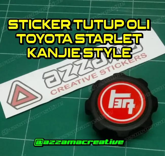 Stiker Toyota Tutup Oli mesin Starlet 0