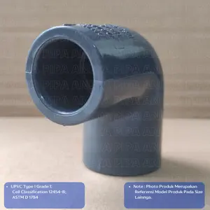 Elbow 90 UPVC Sch 80 Socket ASTM Size 1 Inch