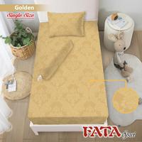 Gambar BEDCOVER SET 120x200 - BEDCOVER SET SINGLE POLOS FATA EMBOSS - GOLDEN dari wenzshop Kota Administrasi Jakarta Utara 5 Tokopedia