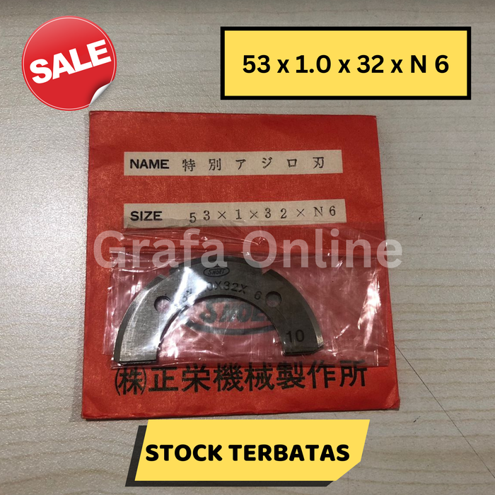Gambar Pisau Porporasi / Perforating Blade Shoei Jepang 53 x 1.0 x 32 x N 6 dari Grafa Online Kota Administrasi Jakarta Timur Tokopedia