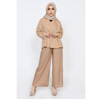 Gambar Setelan Muslim Wanita fit to XL LEZAHRASIGNATURE SET Kulot Intan - BROWN, M dari LEZAHRASIGNATURE Kota Bandung 1 Tokopedia