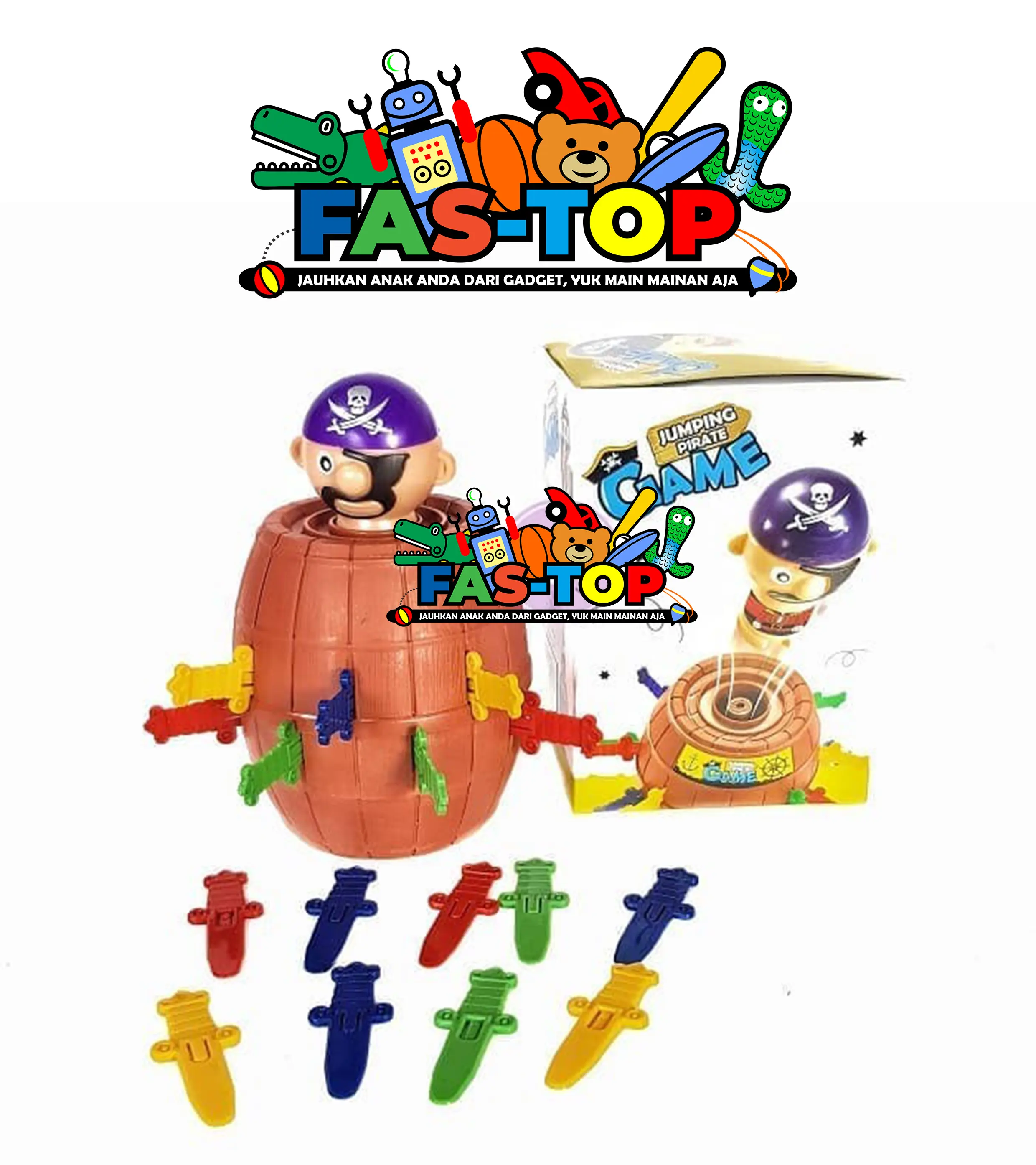 Mainan Anak Jumping PIrate Game Pirates Roulette Family Game No.YF555