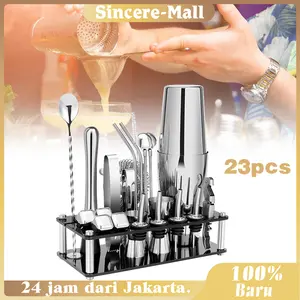 23 Pcs Premium Cocktail Boston Shaker Set Stainless Barista Bar Tools