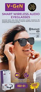 Smart Wireless Audio Eyeglasses V-GeN VSG1-01 Kacamata Pintar