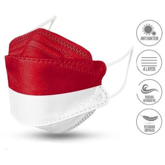 Masker Merah Putih KF94 / Masker Indonesia / Masker Kemerdekaan - madame