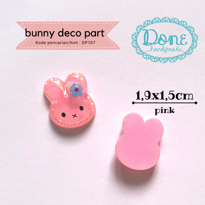 Gambar done handymade charm deco part liontin resin tempel bunny easter DP107 - white dari Done Handymade Kota Administrasi Jakarta Barat 3 Tokopedia