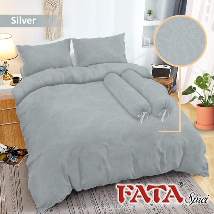 Gambar Bed cover set Fata Jacquard Polos ukuran 120 x 200 Single Silver dari wenzshop Kota Administrasi Jakarta Utara Tokopedia