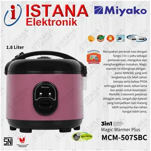 MIYAKO MAGIC COM/WARMER PLUS 1.8 LITER MCM-507SBC