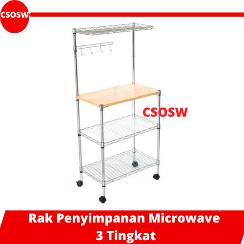 Jual Informa Rak Dapur Penyimpanan Microwave 3Tingkat Kitchen Storage ...