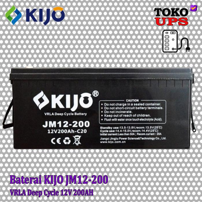 Gambar Baterai KIJO 12V 200AH KIJO JM12-200 VRLA Deep Cycle Battery - Unit dari TokoUPS Kota Administrasi Jakarta Pusat Tokopedia
