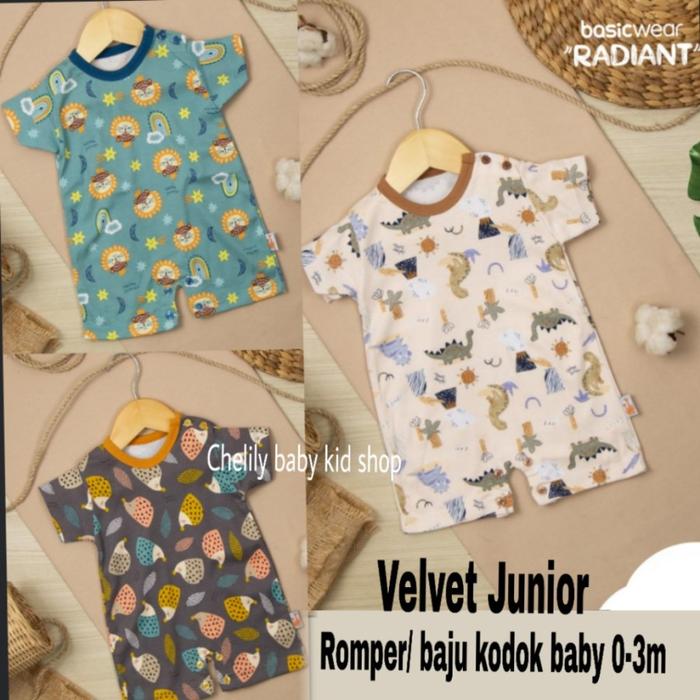 Gambar Velvet Junior Jumper /Romper Pendek Newborn Mix 0-3m dari Chelily Baby Kid Shop Kota Administrasi Jakarta Pusat Tokopedia
