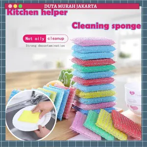 Spons Cuci Piring Warna Warni Spon Sponge Sabut Jaring Alat DMJ Spons Cuci Piring Warna Warni Spon Sponge Sabut Jaring Alat DMJ