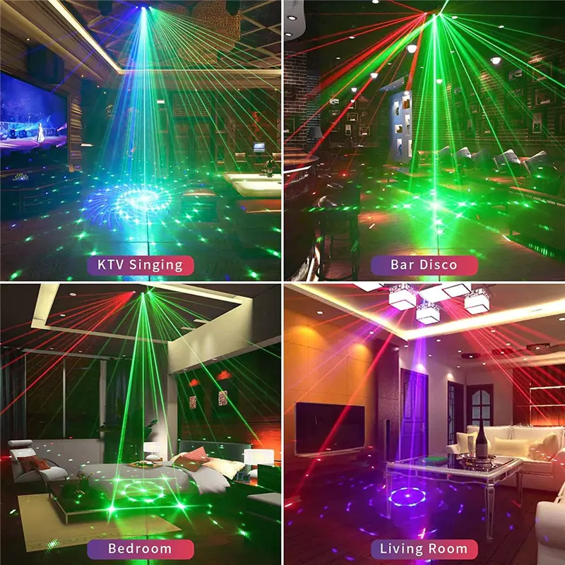 Lampu Laser Proyektor Disco Lighting Panggung Disko RGB Party Light 4