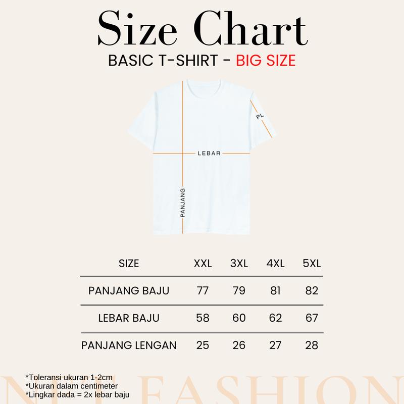 Product Introduction of KAOS POLOS BIG SIZE UNISEX LENGAN PENDEK COMBED 30S UKURAN JUMBO BESAR 0