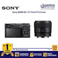 Gambar Sony Alpha A6400 Kit 16-50mm Bundling E 11mm F/1.8 Lens (SEL11F18) - BO dari Sentra Digital Kota Surabaya 2 Tokopedia
