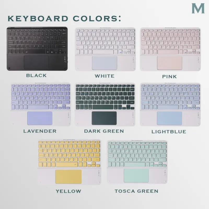 MILS Touchpad Keyboard Case for iPad 5 6 7 8 9 10 10.2 10.5 10.9 Air 3 4 5 Pro 11 12.9 13 2018 2020 2021 2022 2024 M1 M2 M4 - MC01TPKB 5