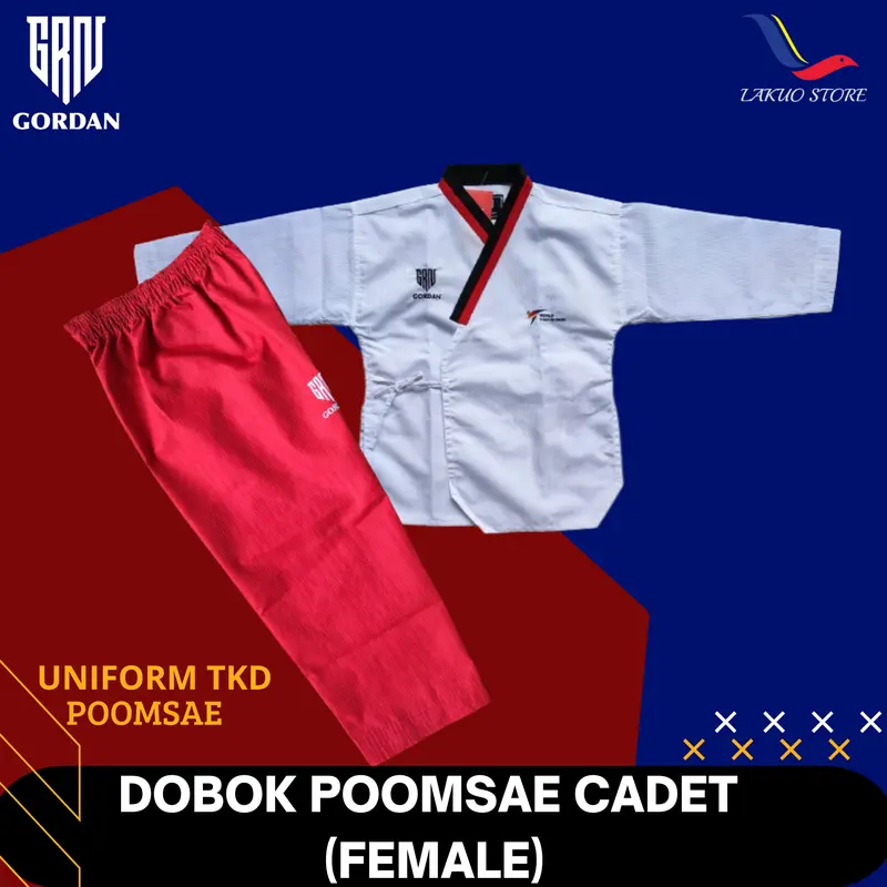 DOBOK POOMSAE GORDAN / SERAGAM TAEKWONDO POOMSAE / BAJU TAEKWONDO 1