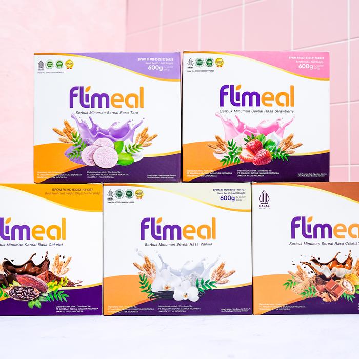 Gambar Flimeal Sachet Flimty Replacement Pengganti Makan Flim Meal - Strawberi, 4 sachet dari Suplementory Kota Depok Tokopedia