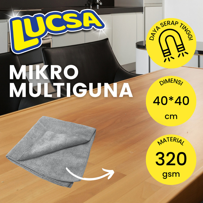 Gambar Kain Lap Microfiber Serbaguna Lap 30x40cm Lucsa MIkron LW-260 dari warungtools Kota Administrasi Jakarta Utara Tokopedia