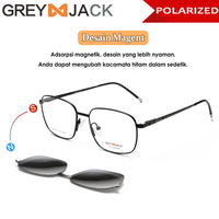 Gambar Grey Jack Kacamata ClipOn Free 3 lens Polarized Style Kotak New 80011 - C5, CLIP ON(NORMAL) dari Grey Jack Eyewear Kota Administrasi Jakarta Barat 4 Tokopedia