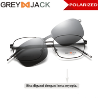 Gambar Grey Jack Kacamata ClipOn Free 3 lens Polarized Style Kotak New 80011 - C5, CLIP ON(NORMAL) dari Grey Jack Eyewear Kota Administrasi Jakarta Barat 3 Tokopedia