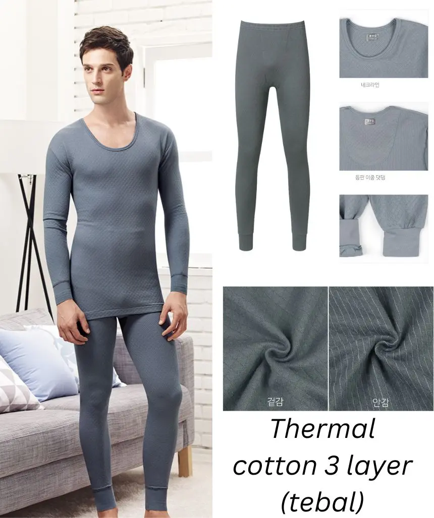 Thermal Long John 3 layer cotton (tebal)