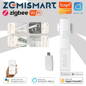 ZEMISMART Curtain Robot for Roman Pole, I and U rail + Remote